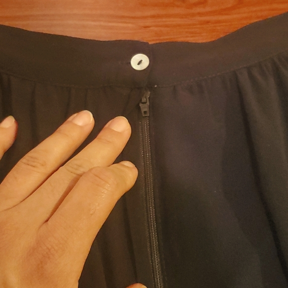 H&M Chiffon Maxi Skirt Black Size 8 - Picture 7 of 9